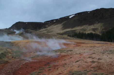 Geothermal area near Hotel Eldhestar